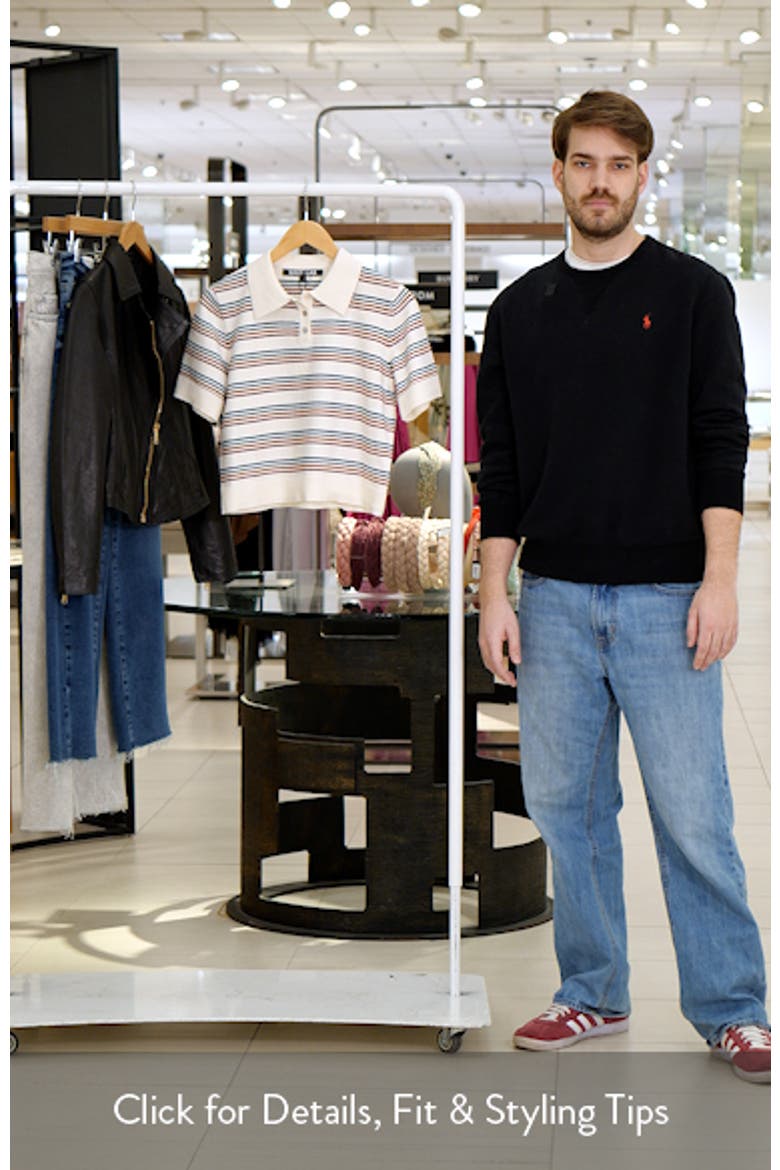 Stripe Short Sleeve Polo Sweater video