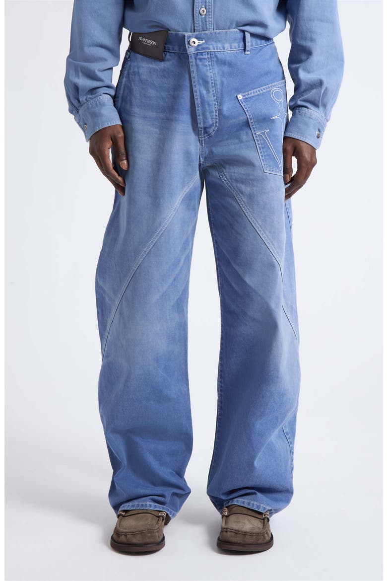 Twisted Workwear Jeans, Main, color, FRENCH BLUE