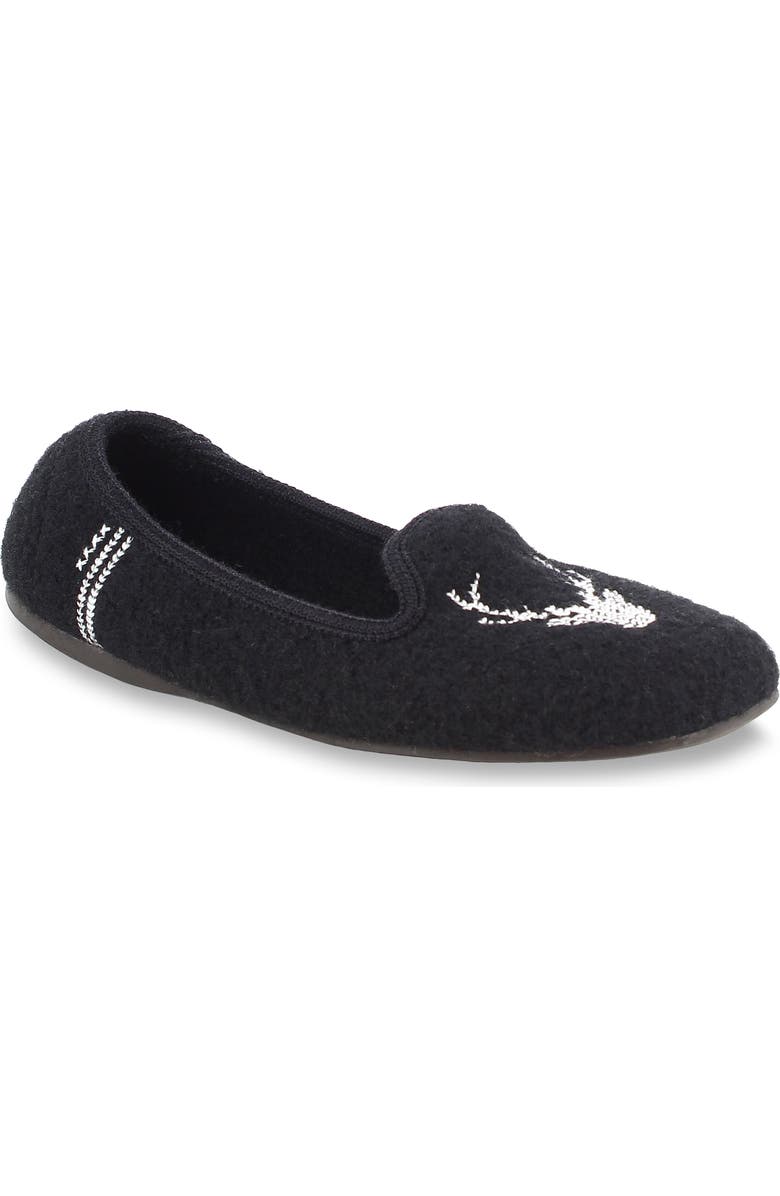 Living Kitzbühel Buck Boiled Wool Ballerina Slipper, Main, color,