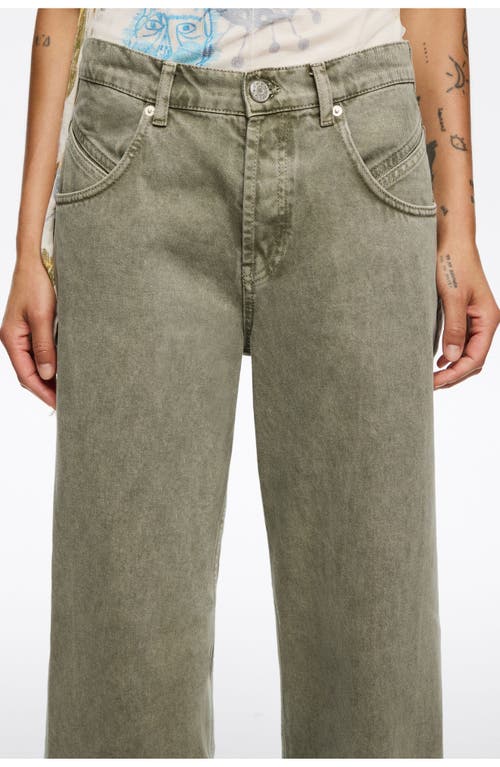 Bimba Y Lola Washed Denim Jeans In Green