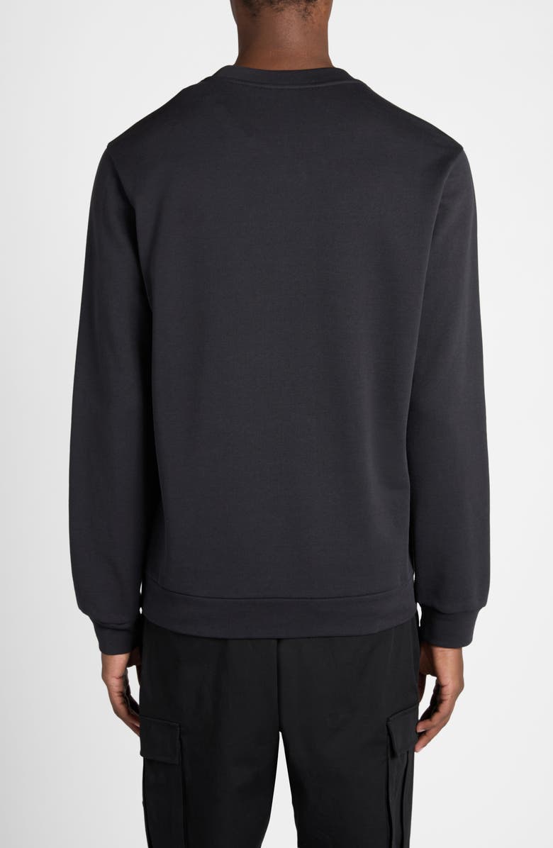 Moncler Logo Patch Cotton & Wool Sweatshirt, Alternate, color, 