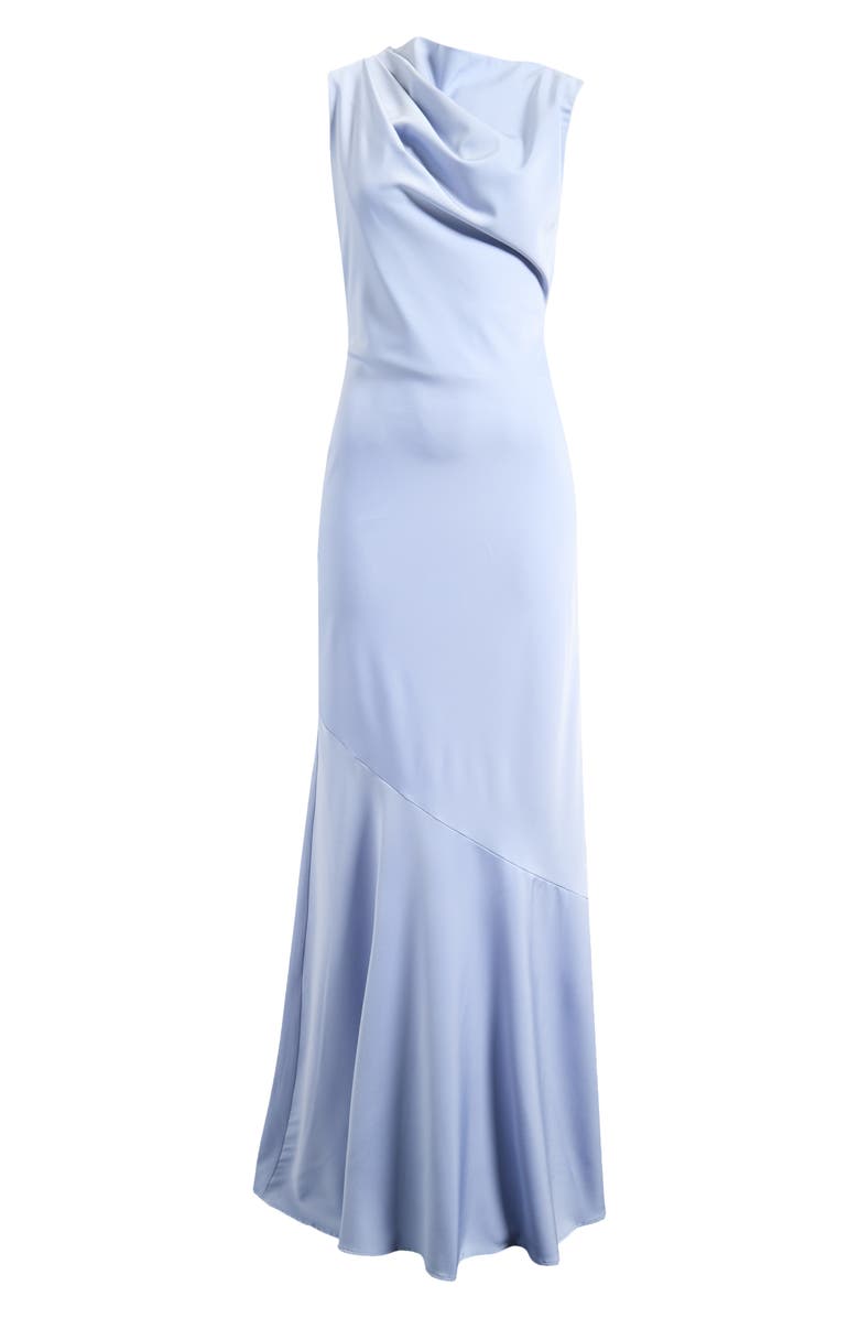 Lulus Vida Pleated Bodice Cocktail Maxi Dress, Alternate, color, Periwinkle