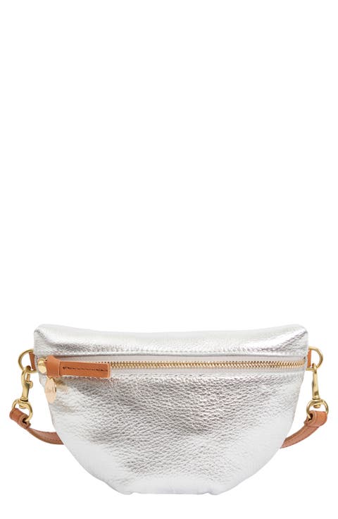 Petit Metallic Leather Belt Bag