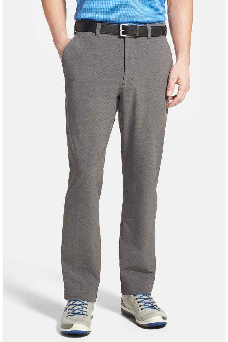 Bainbridge DryTec Flat Front Straight Leg Pants, Alternate, color, IRON GREY