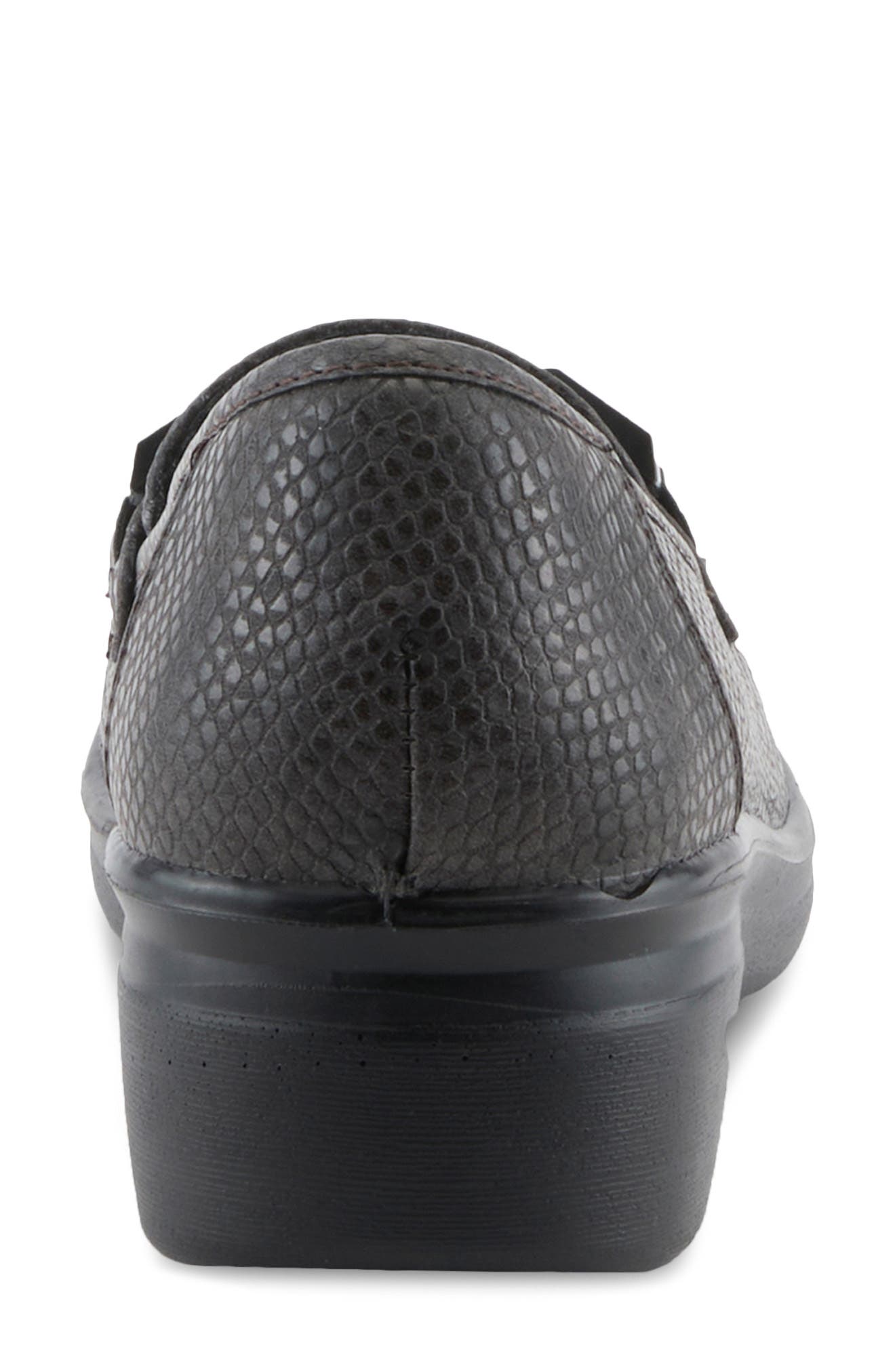Arisoria Faux Leather Loafer, Alternate, color, PEWTER