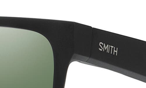 Smith Lowdown Slim 2 55mm Chromapop™ Square Sunglasses In Black/gray Green