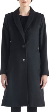 Sofia Cashmere Shawl Collar Wool Coat