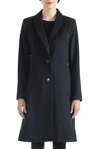 Sofia Cashmere Shawl Collar Wool Coat