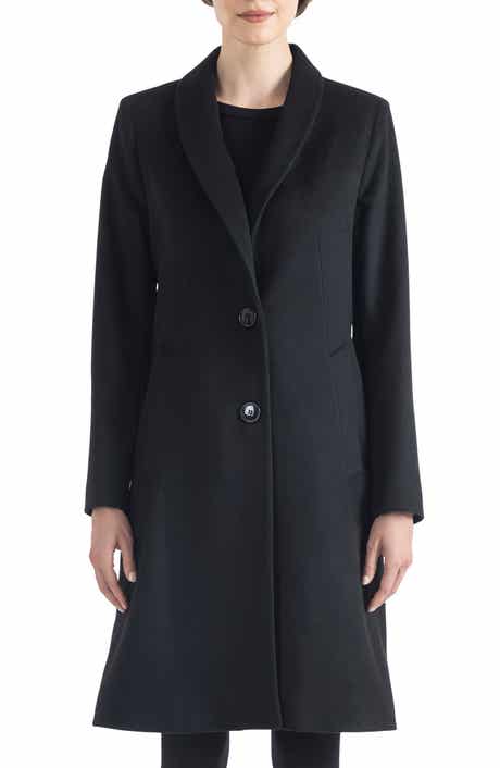 Sofia Cashmere Shawl Collar Wool Coat