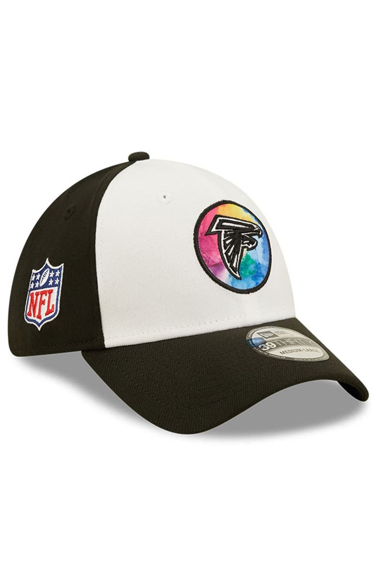 New Era Men's New Era White/Black Atlanta Falcons 2022 NFL Crucial Catch 39THIRTY Coaches Flex Hat, Alternate, color,