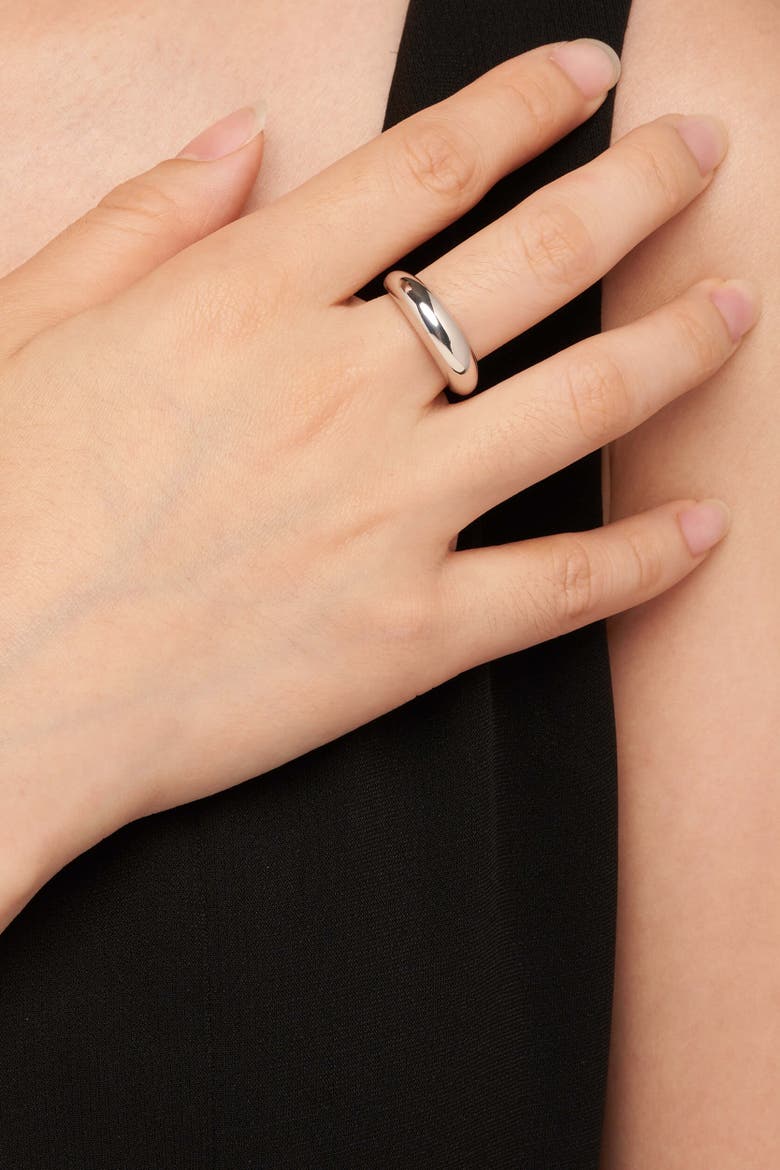 Sterling Silver Polished Dome Band, Alternate, color, Sterling Silver