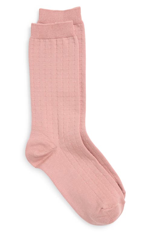 Nordstrom Tonal Dot Crew Socks In Pink Puff