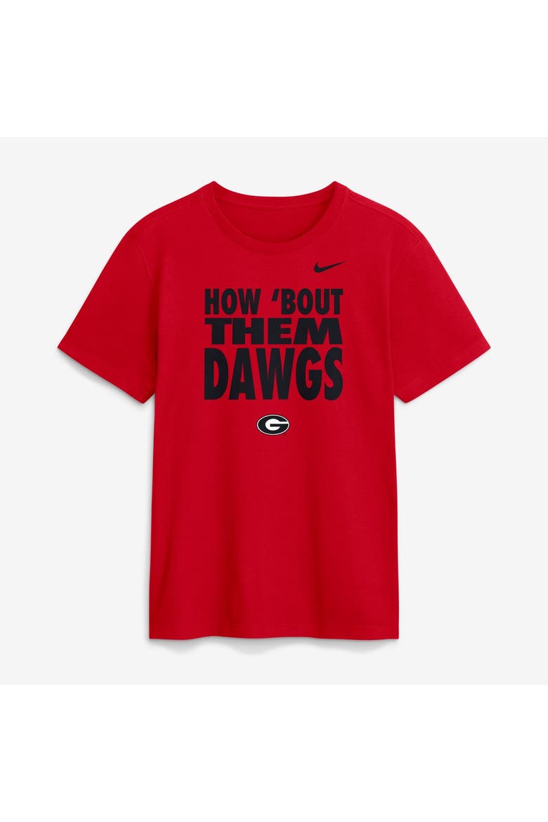 Men's Nike Red Georgia Bulldogs 2026 Sideline Dri-FIT Slogan T-Shirt, Main, color, Red