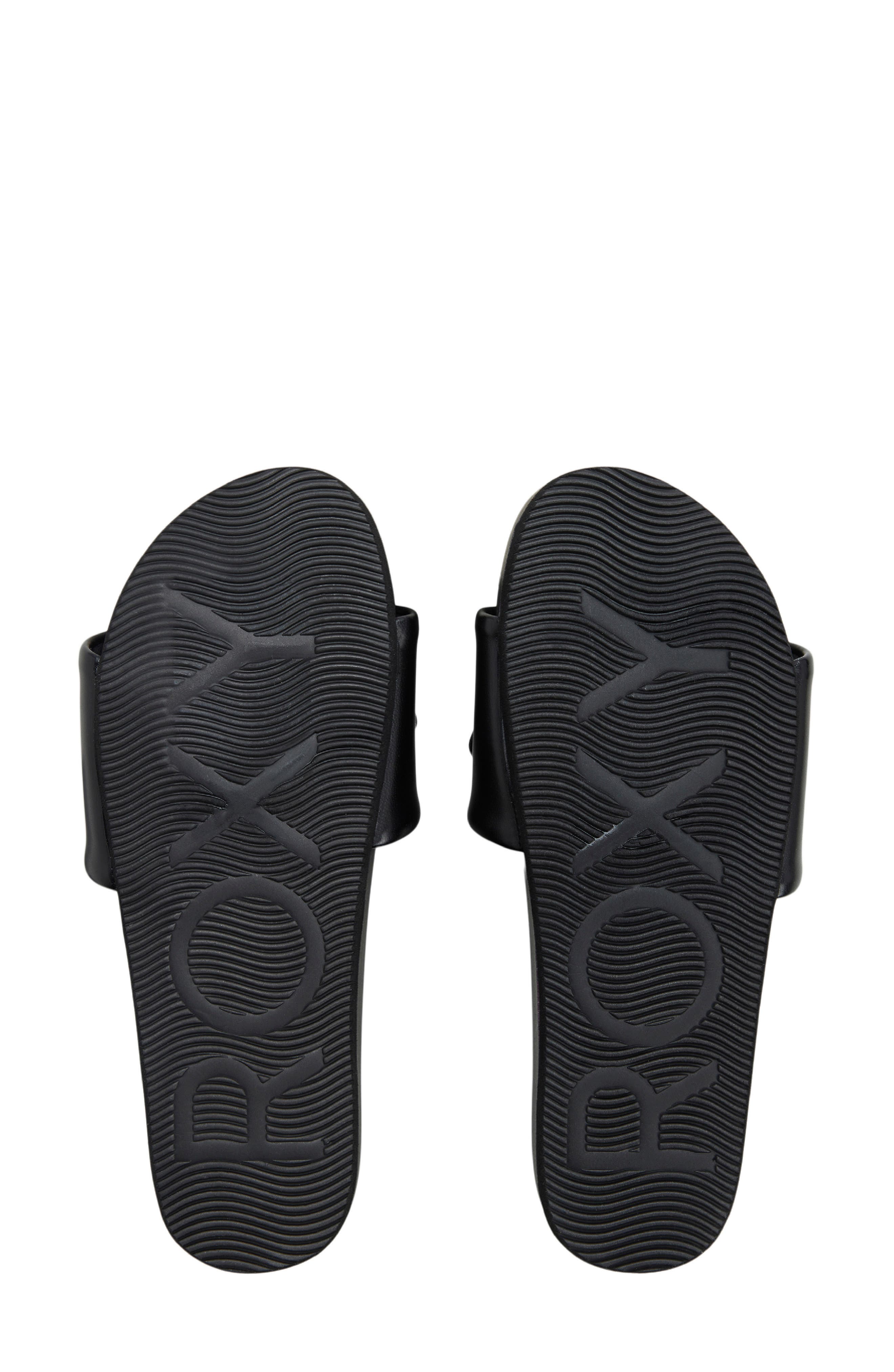 Roxy Flower Girl Slide Sandal, Alternate, color, Black