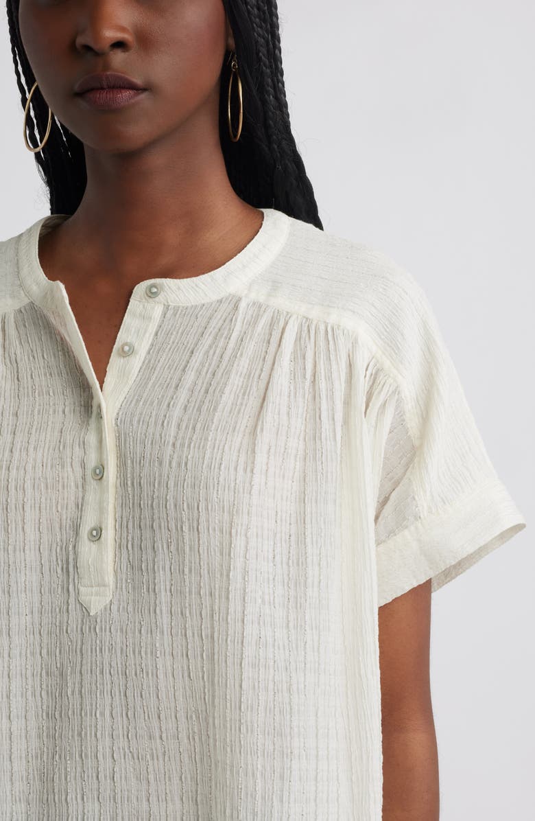 Treasure & Bond Textured Flowy Top, Alternate, color, Ivory Egret