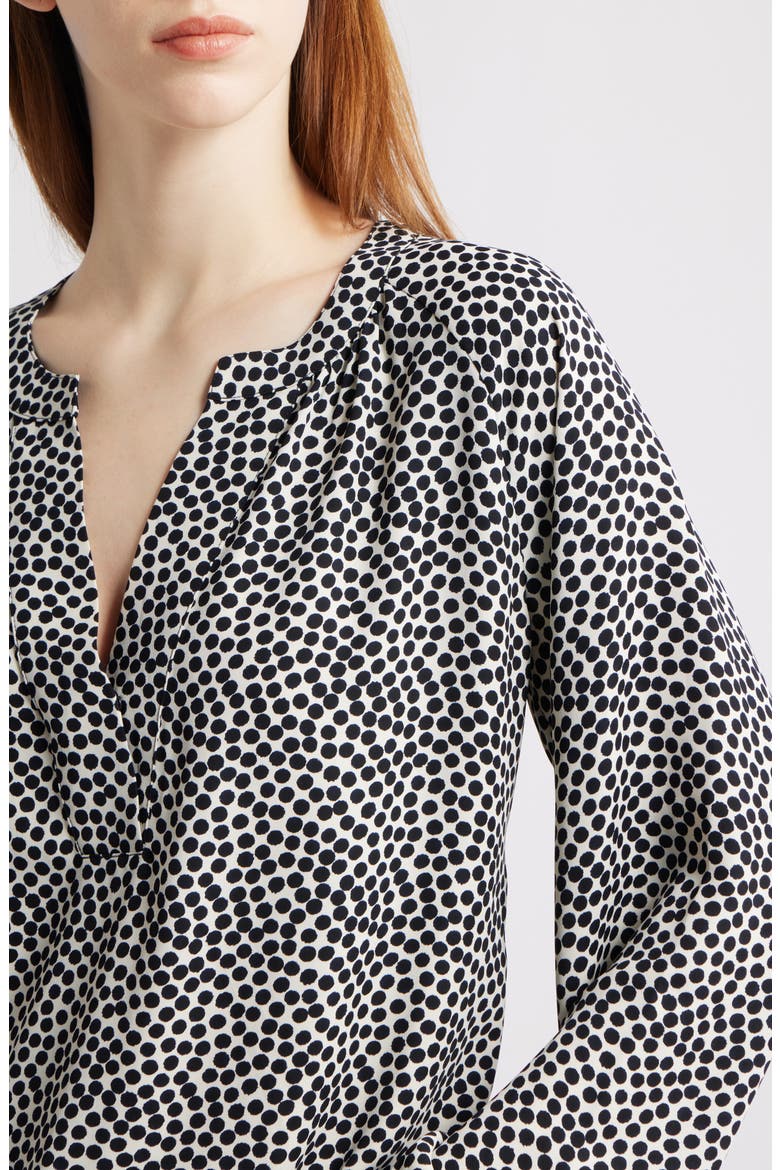 Spotted Around Long Sleeve Top, Alternate, color, BLACK MULTI