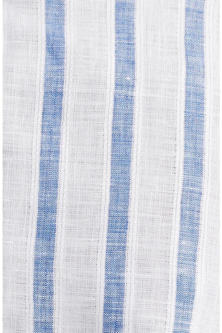 Stripe Slub Linen Button-Up Shirt, Alternate, color, BLUE