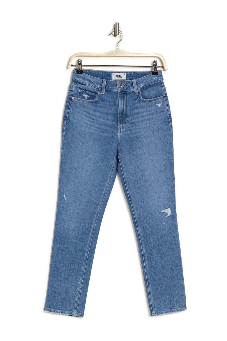 Sarah Ripped High Waist Slim Straight Leg Jeans, Alternate, color, CAPULET DESTRUCTED