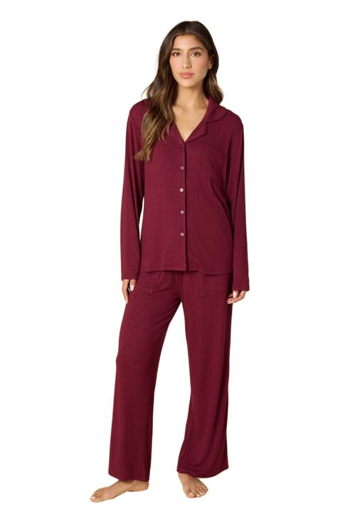 Aria  Slim Notch Collar PJ Set