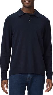 PAIGE Finsbury Merino Wool Blend Polo Sweater