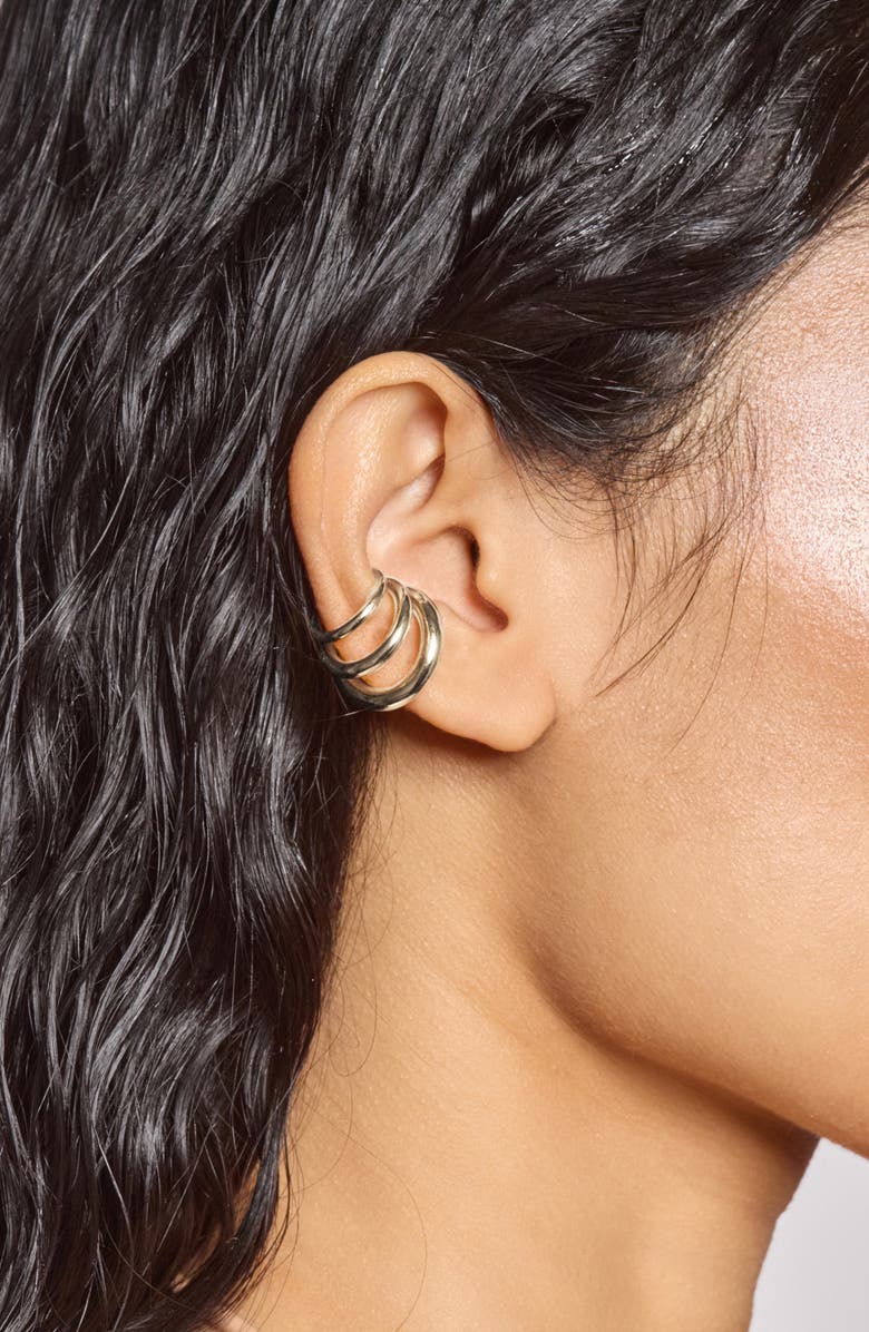 Lady Grey Triple Ear Cuff, Alternate, color, Silver