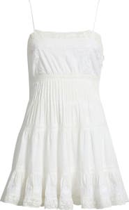 LoveShackFancy Zuri Lace Tiered Minidress