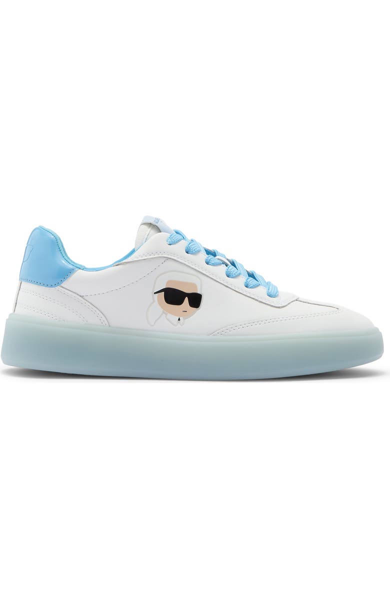 KARL LAGERFELD PARIS Sumava Sneaker, Alternate, color, Bright White/ Baltic Blue