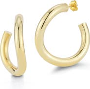 GLAZE JEWELRY Large Wave Hoop Earrings