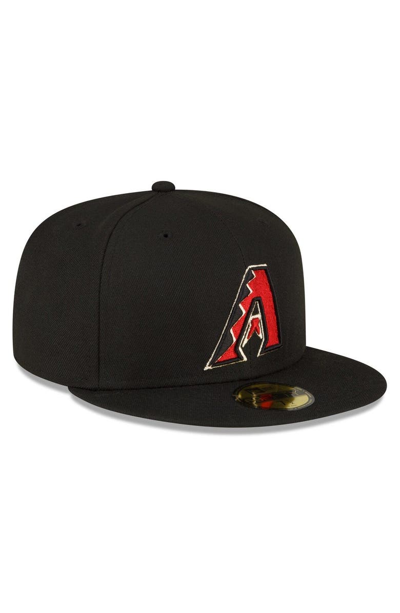 New Era Men's New Era Black Arizona Diamondbacks Throwback Authentic Collection 59FIFTY Fitted Hat, Alternate, color, 