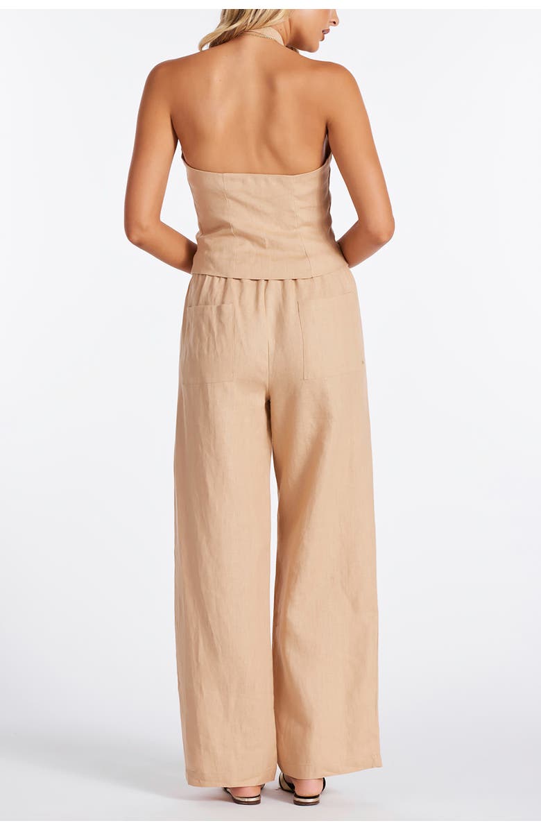 Bishop + Young Positano Linen Halter Vest, Alternate, color, Golden