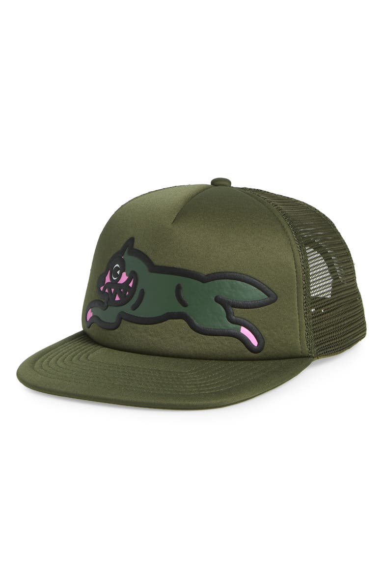 ICECREAM Running Dog Trucker Hat, Main, color, Four Leaf