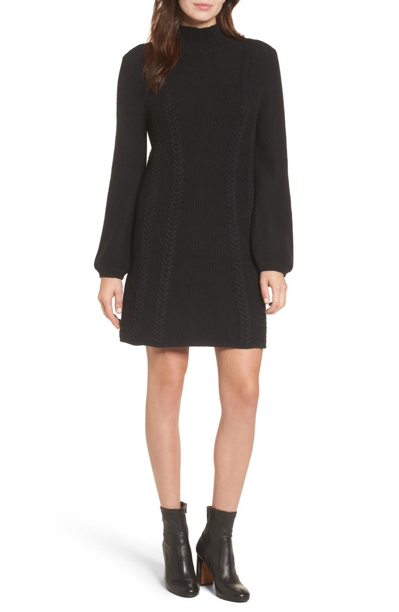 Caslon<sup>®</sup> Cable Knit Sweater Dress, Main, color, 