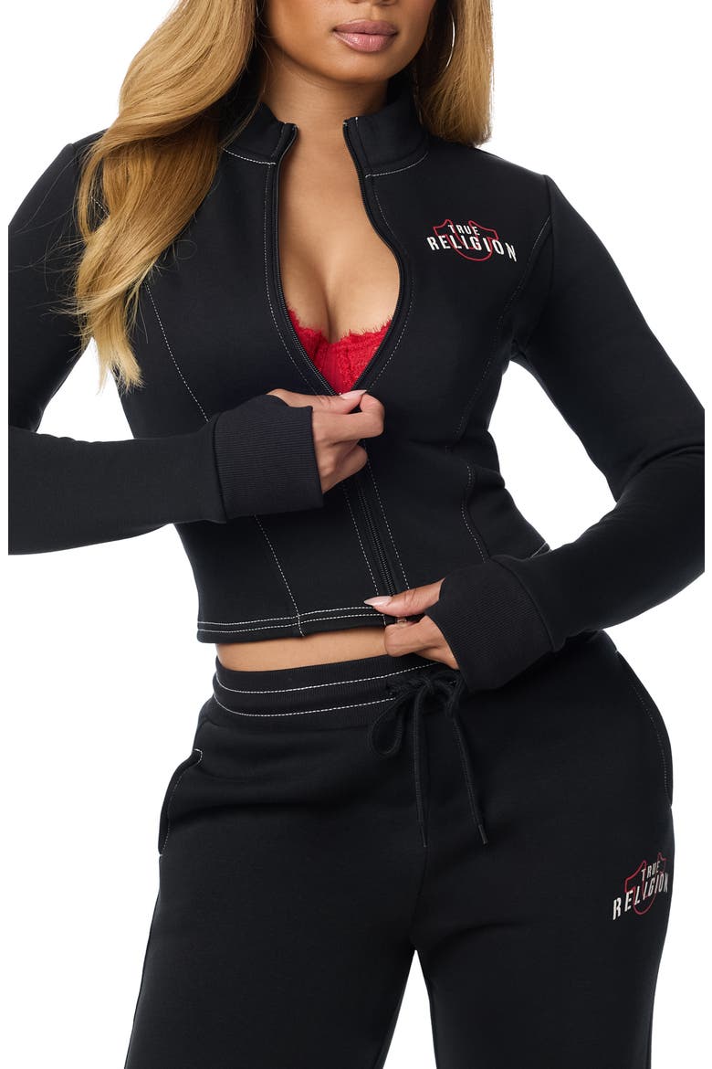 Full Zip Hoodie, Main, color, JET BLACK