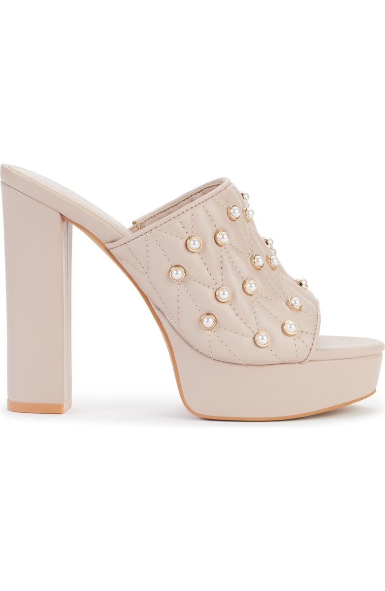 KARL LAGERFELD PARIS Aviva Platform Sandal, Alternate, color, Shell