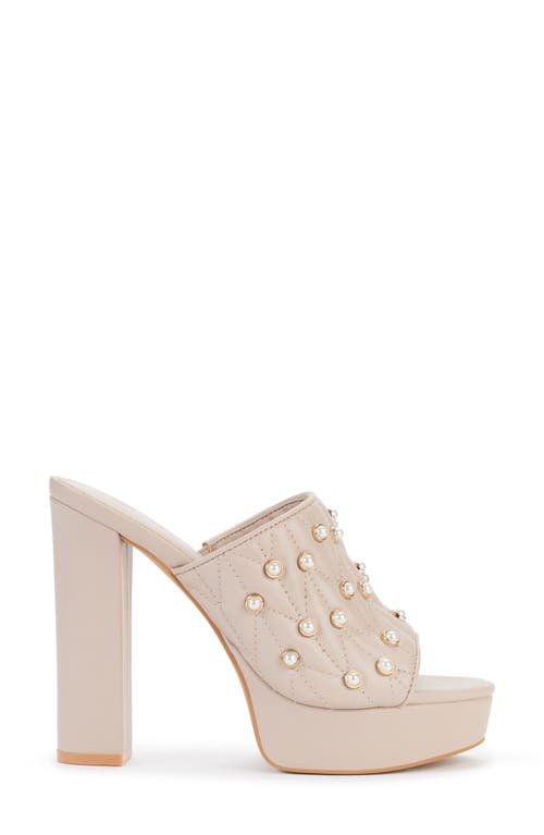 Karl Lagerfeld Aviva Platform Sandal In Shell