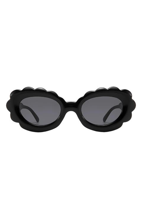 Lilah 74mm Polarized Oversize Oval Sunglasses