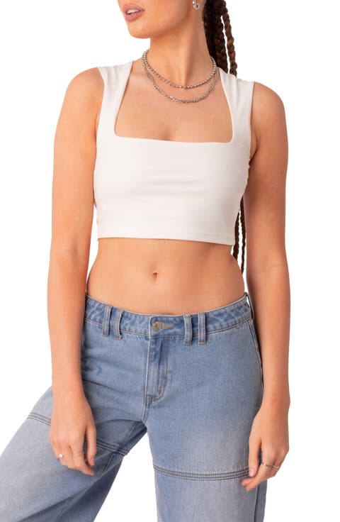 It Girl Square Neck Crop Tank