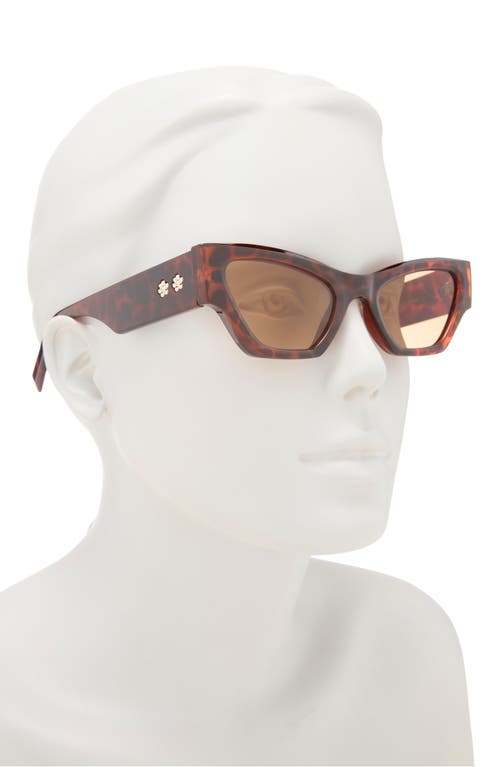Le Specs Charade 52mm Cat Eye Sunglasses In Brown