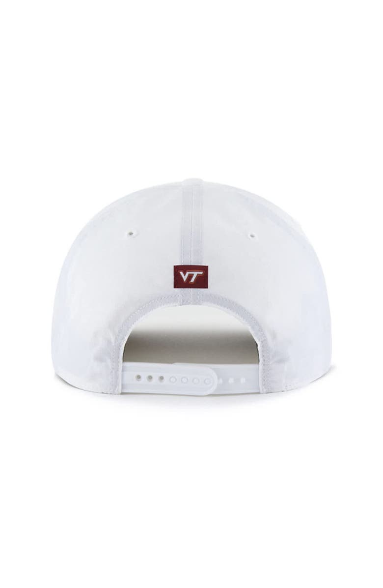 '47 Men's '47 White Virginia Tech Hokies Condor Hitch brrr° Adjustable Hat, Alternate, color, 