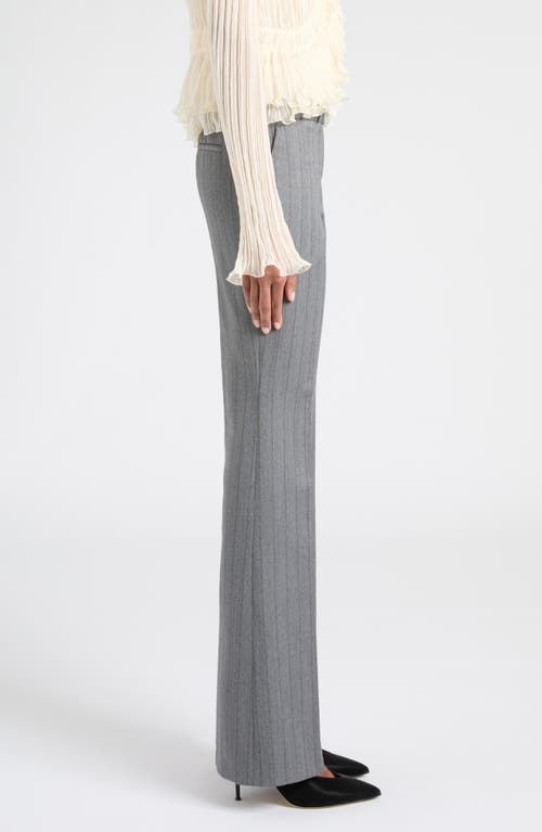 Alexander Mcqueen Grey Salt And Pepper Bootcut Suit Trousers For Women In Gray