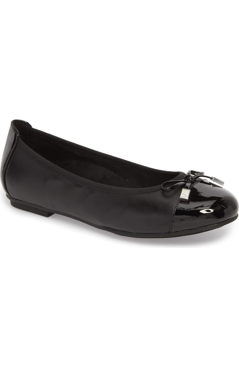 Vionic 'Minna' Leather Flat, Main, color,