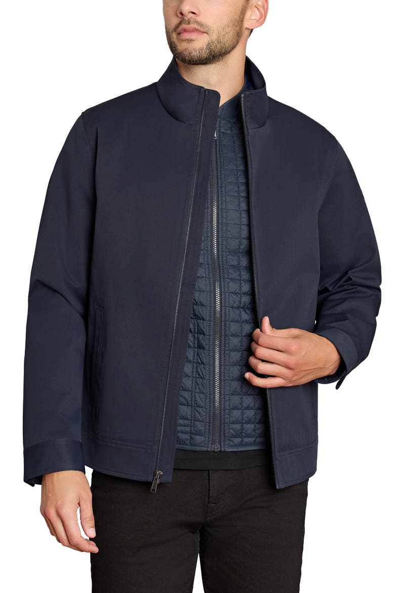 3-in-1 Systems Stand Collar Water Resistant Jacket with Quilted Bib, Alternate, color, MIDNIGHT BLUE