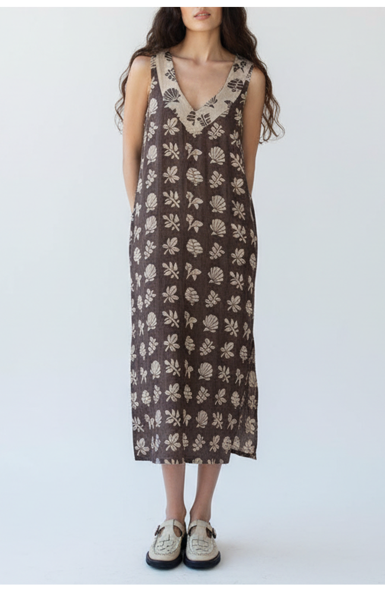 Ace & Jig Beth Reversible V-neck Shift Dress, Main, color, Botanical