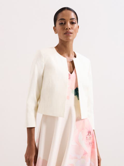 Tailored Cropped Round Neck Jacket