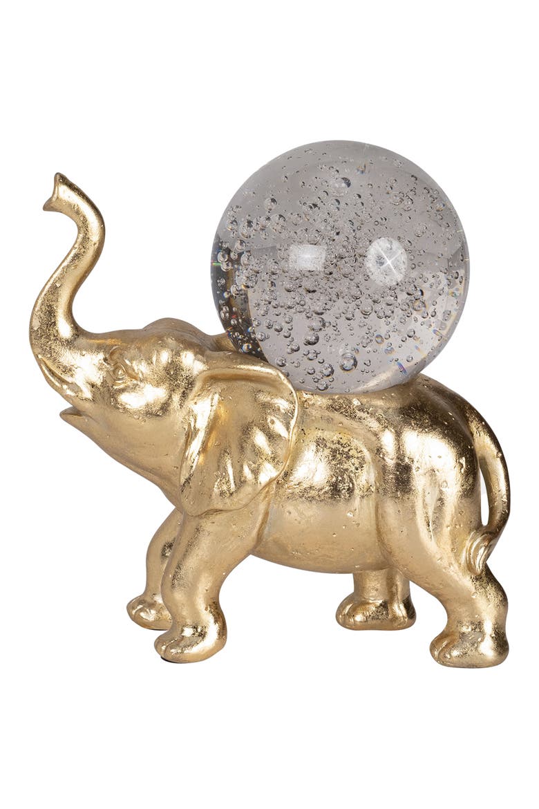 Crystal Ball Elephant, Main, color, GOLD/ CRYSTAL