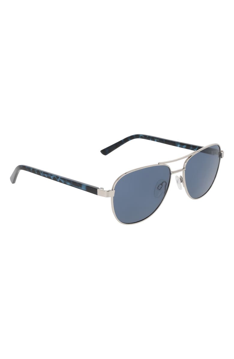 Cole Haan 55mm Aviator Sunglasses, Alternate, color, Silver