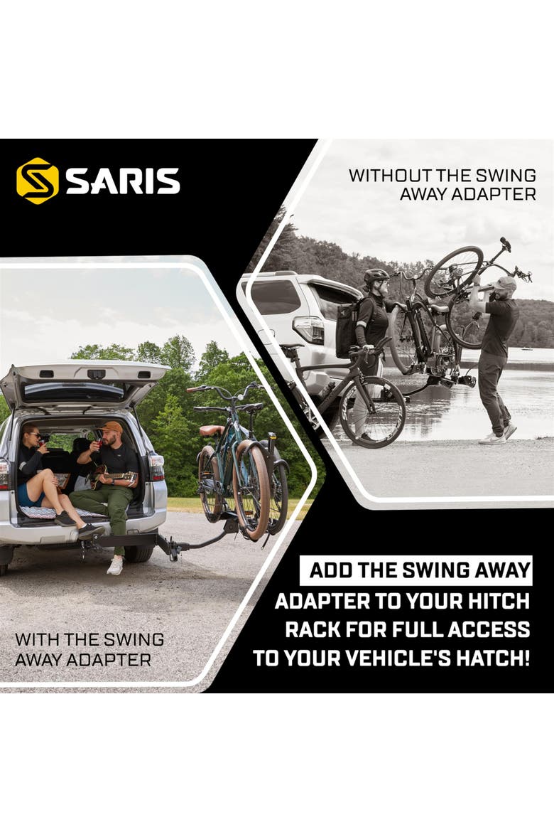 Swing Away Hitch Adapter with Foldable Design and Easy Trunk Access, Alternate, color, Black