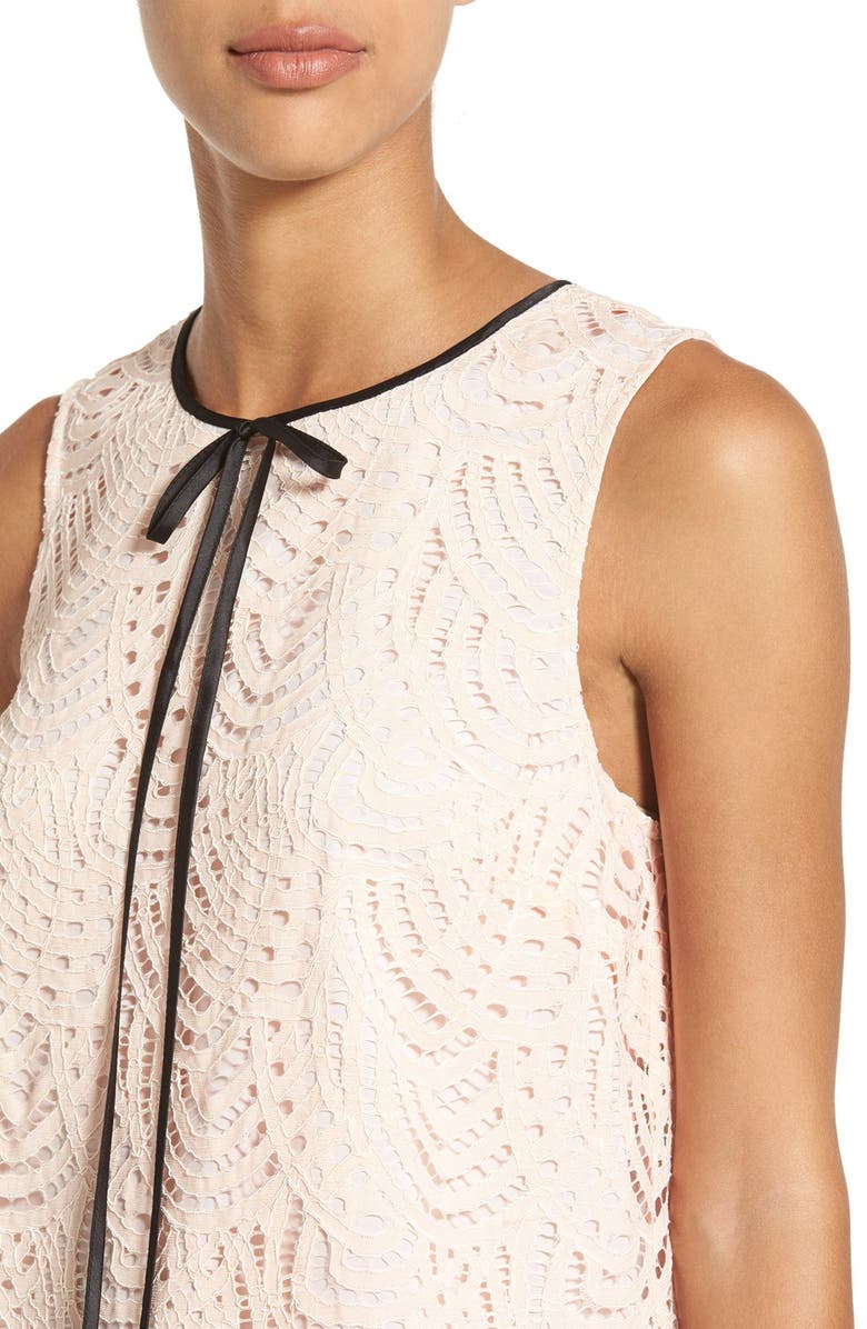 Halogen<sup>®</sup> Tie Neck Lace Top, Alternate, color,