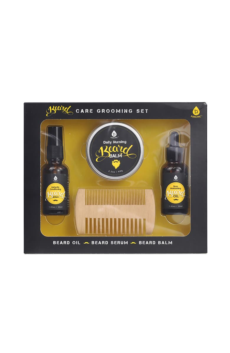 PURSONIC Beard Care Grooming Kit, Alternate, color, Black