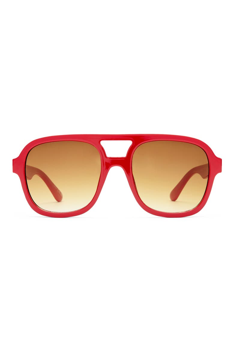 Whirlpool 53mm Aviator Sunglasses, Main, color, POPPY/BROWN GRAD